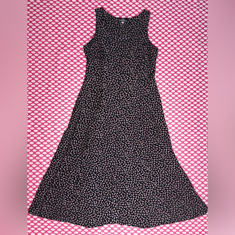 Vintage Guess by Georges Marciano Ditsy Rosebud Print Button Up Dress!